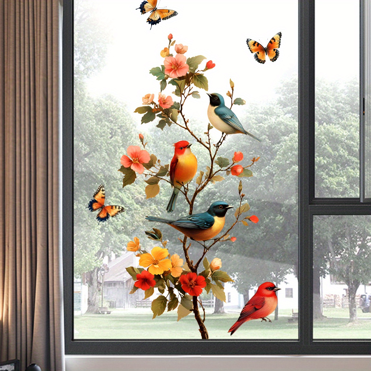 Home Decor Window Blinds - 1 Piece of Pastoral Flower and
