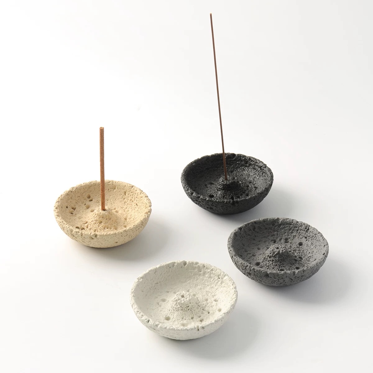 Incense Stick Holder - Meteorite Texture Cement Incense Holder Silicone