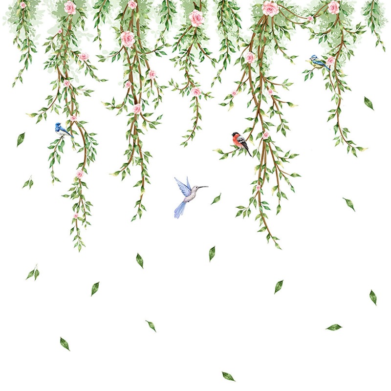 Branches Flowers Birds Glass S - đánh giá và giá Home Decor Window Blinds