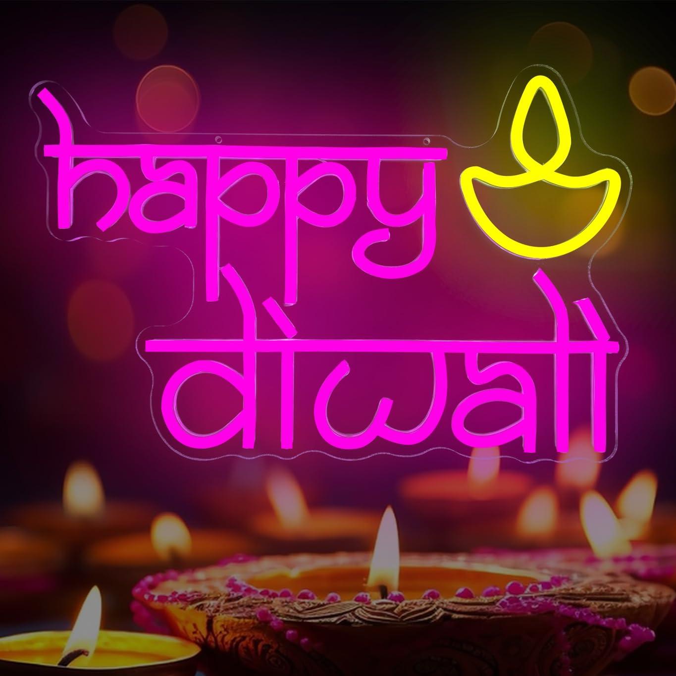 Happy Diwali Neon Sign USB Pow - đánh giá và giá Home Decor Happy