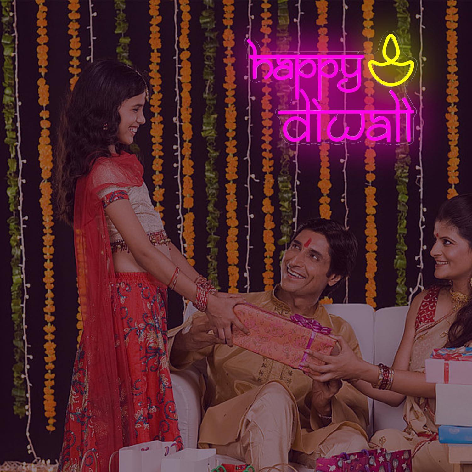 Happy Diwali Neon Sign USB Pow - đánh giá và giá Home Decor Happy
