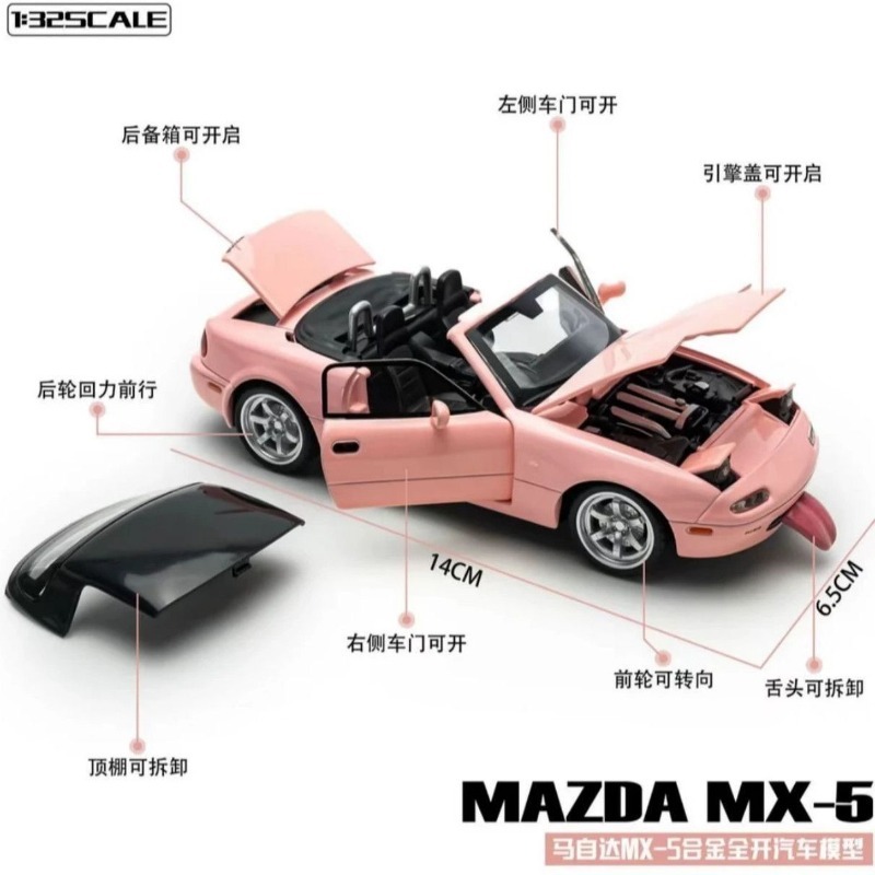 1:32 Scale Mazda MX-5 Diecast  - đánh giá và giá Home Decor Happy