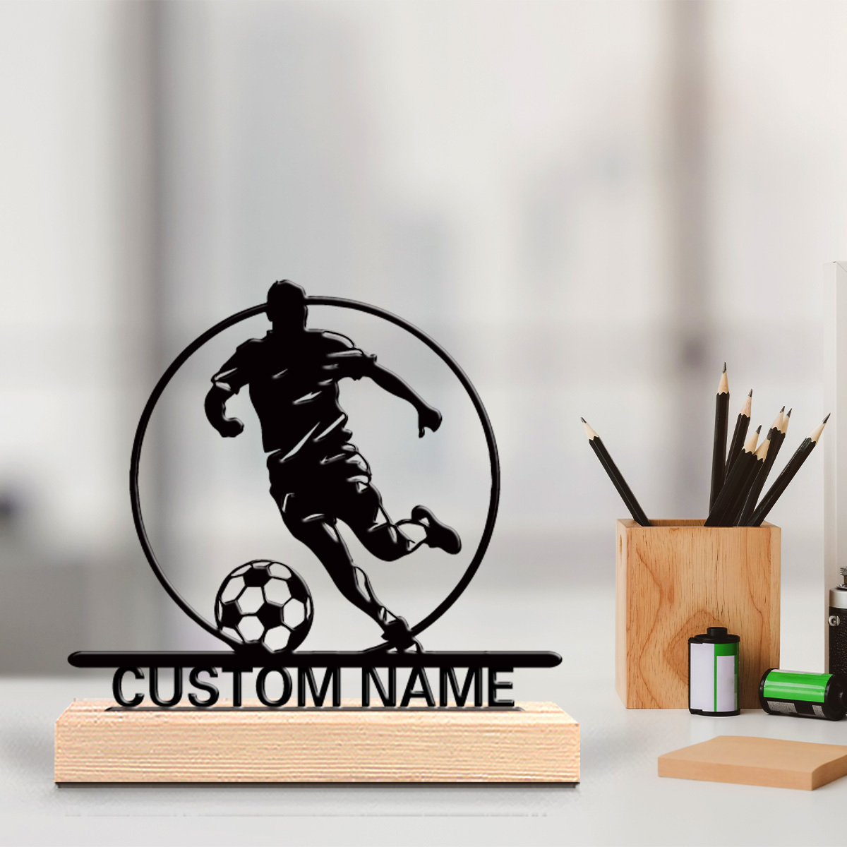 Custom Soccer Player Metal Sta - đánh giá và giá Home Decor For Birthday