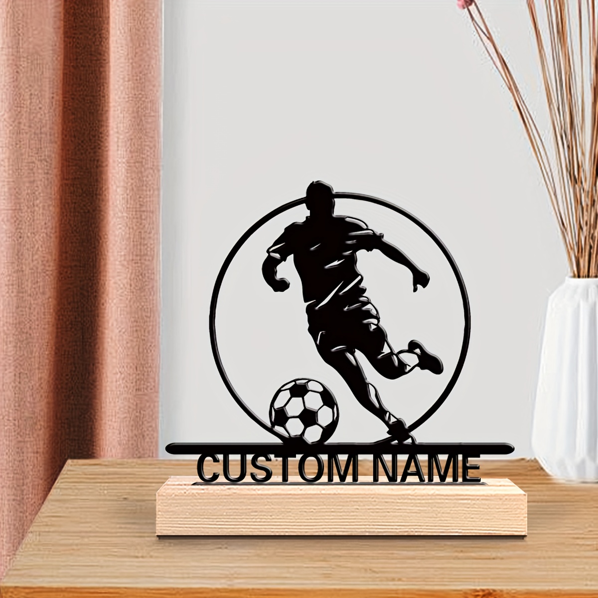 Custom Soccer Player Metal Sta - đánh giá và giá Home Decor For Birthday