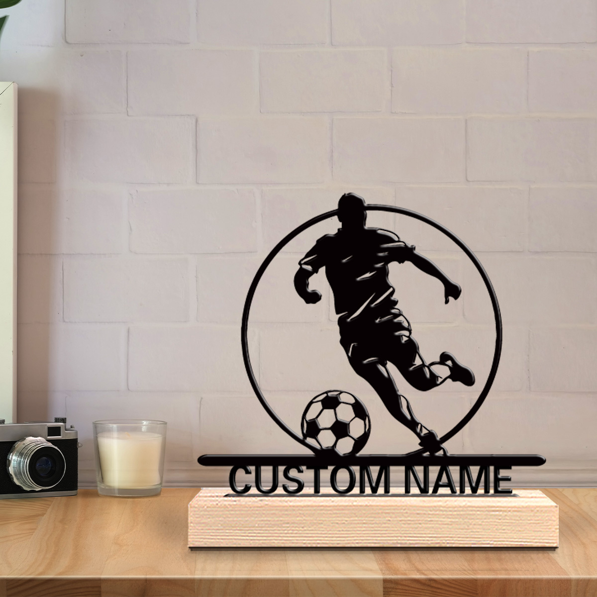 Custom Soccer Player Metal Sta - đánh giá và giá Home Decor For Birthday