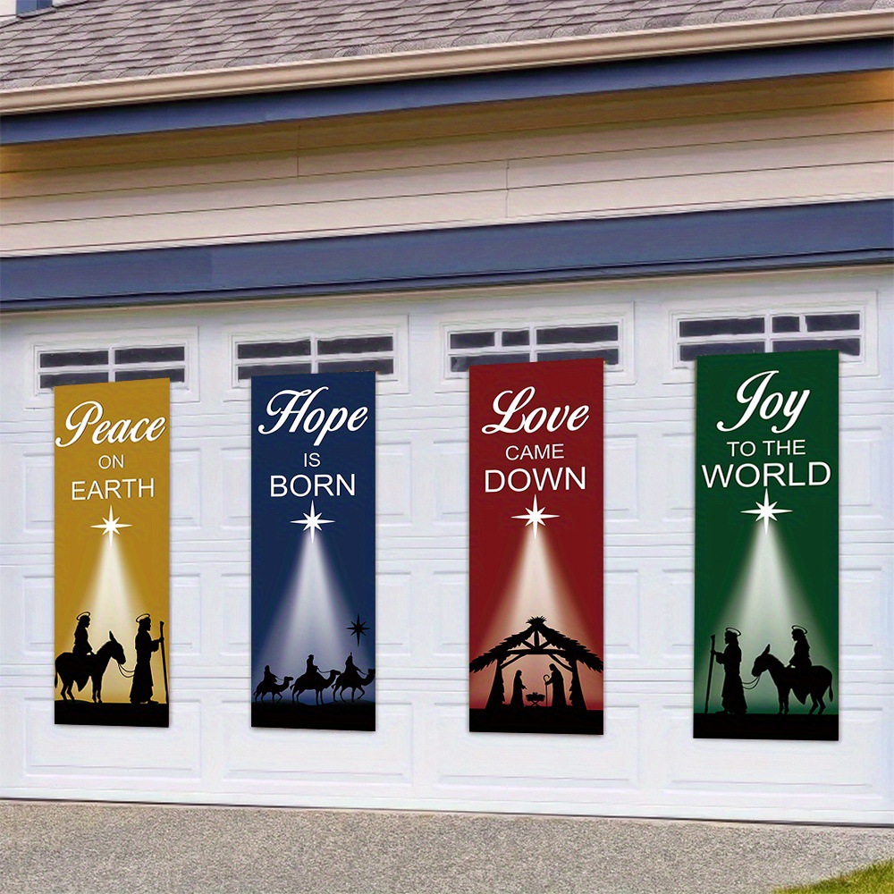 4-Piece Christmas-Themed Banne - đánh giá và giá Home Decor Locations