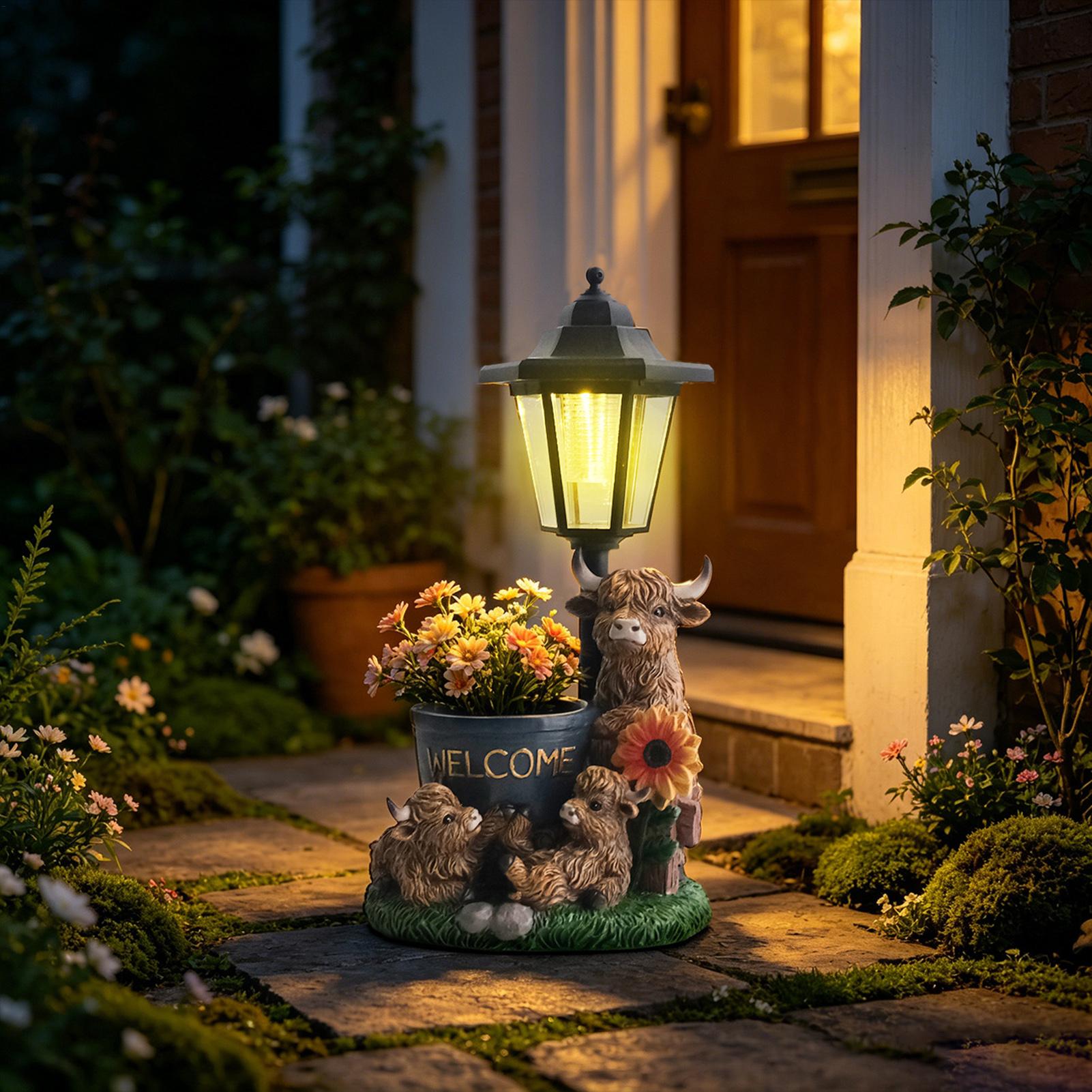Solar Lawn Ornaments Decorativ - đánh giá và giá Home Decor Resin