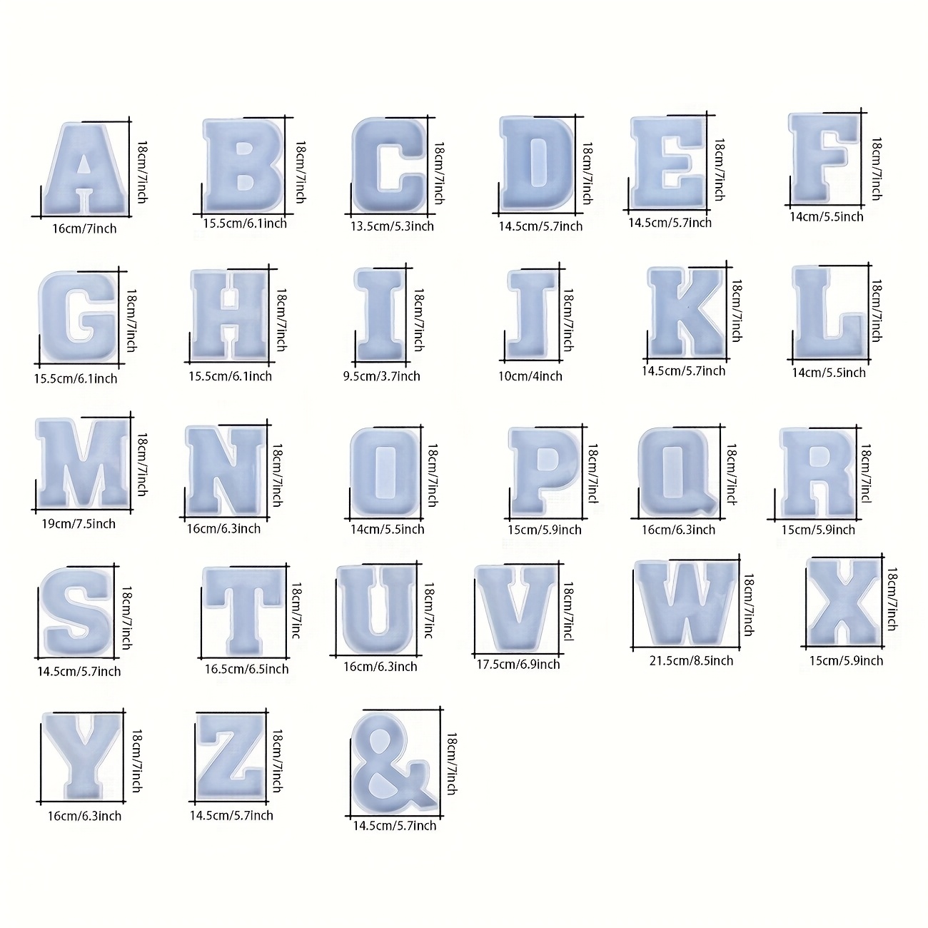 7-Inch Large Letter Resin Mold - đánh giá và giá Home Decor Logo