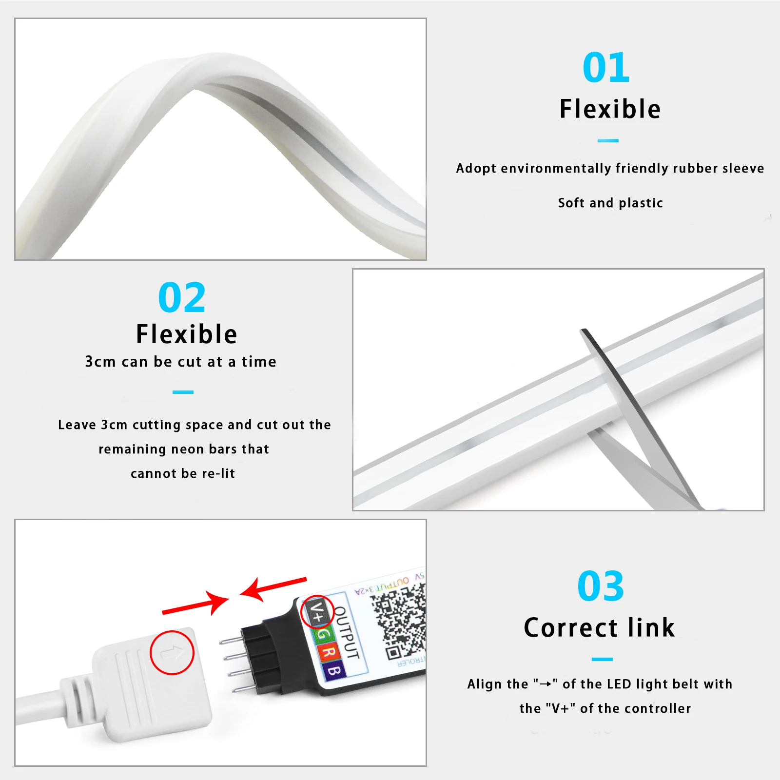1-5m RGB LED Neon Strip Light  - đánh giá và giá Home Decor Happy